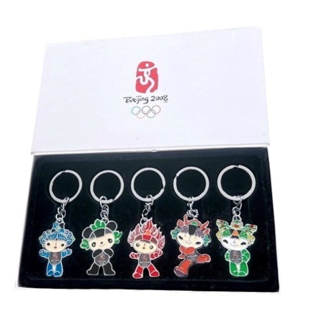 Beijing Olympic Souvenirs Key Ring Set New in Box 2008‎
